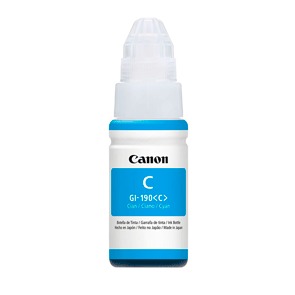 CANON GI-190 C - BOTELLA DE TINTA CYAN PARA MODELO CANON PIXMA G1100 / G2100 / G3100 RENDIMIENTO APROXIMADO 7000 PÁGINA